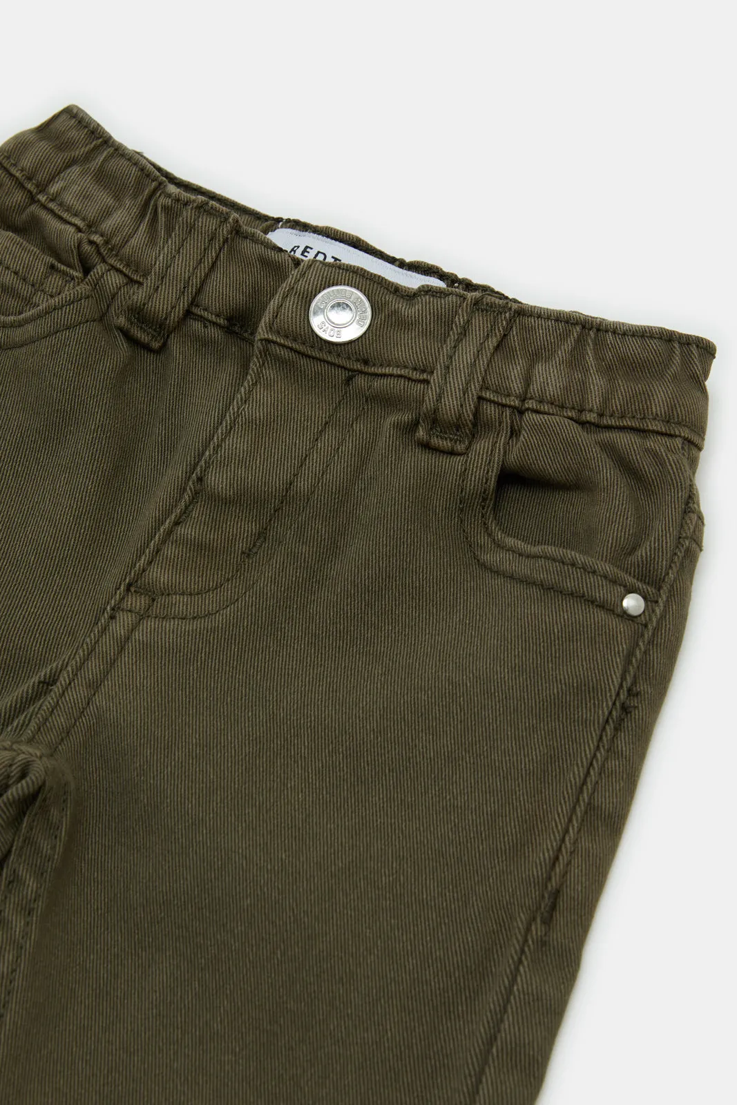 Infant Boys Olive Denim Pants