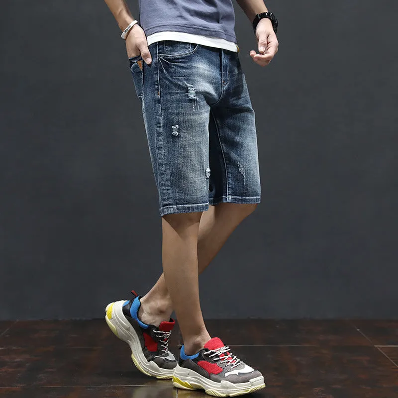 Jeans Men's 2023 Summer Thin Denim Shorts Men's Jeans Boys Summer Pirate Shorts Men's Jeans