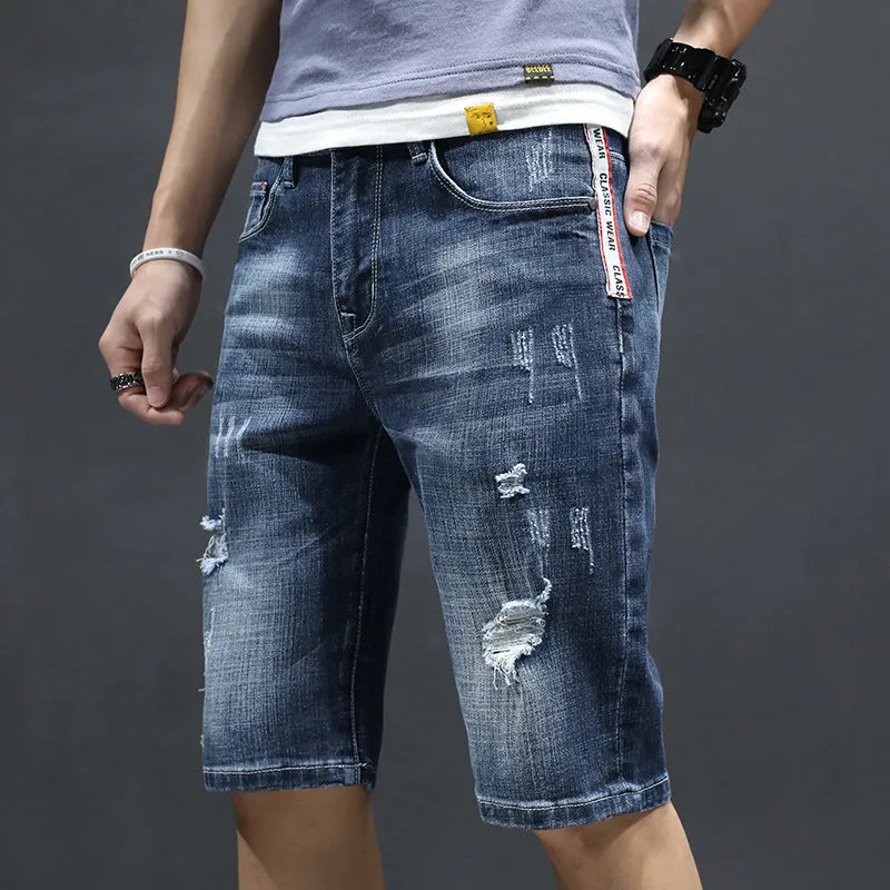 Jeans Men's 2023 Summer Thin Denim Shorts Men's Jeans Boys Summer Pirate Shorts Men's Jeans