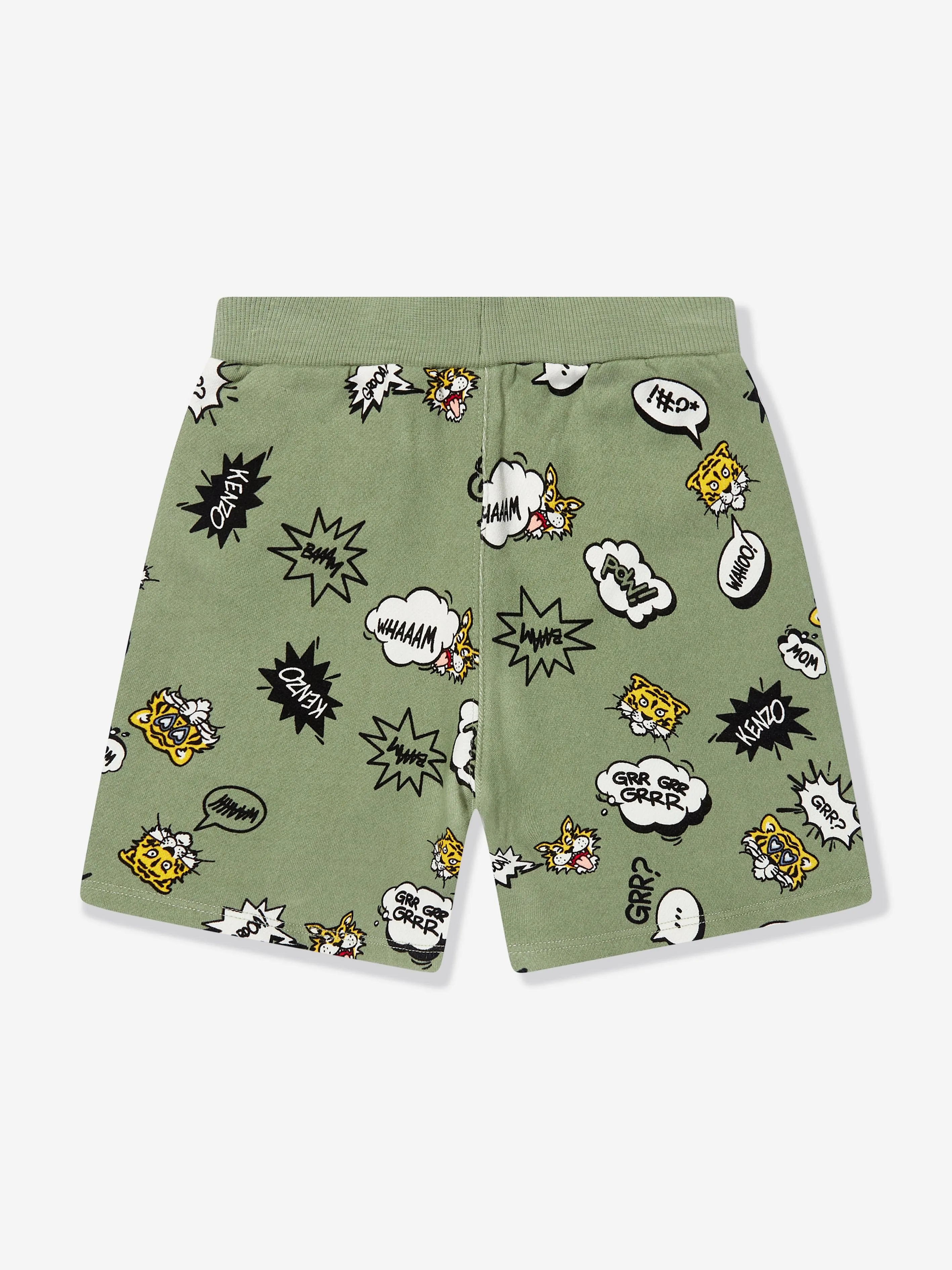 KENZO Boys Branded Bermuda Shorts in Green