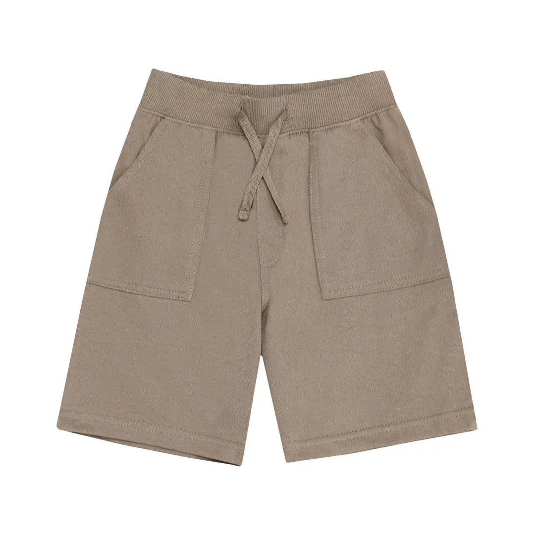 Khaki French Terry Shorts