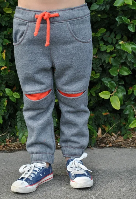 Kids fleece pants PDF sewing pattern ROSCOE PANTS boys & girls sizes 2 to 12 years.