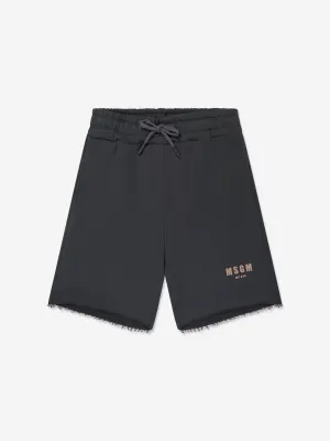 MSGM Boys Fleece Bermuda Shorts in Grey