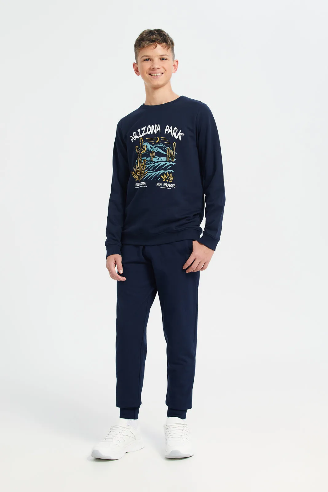 Navy Graphic Sweatshirt