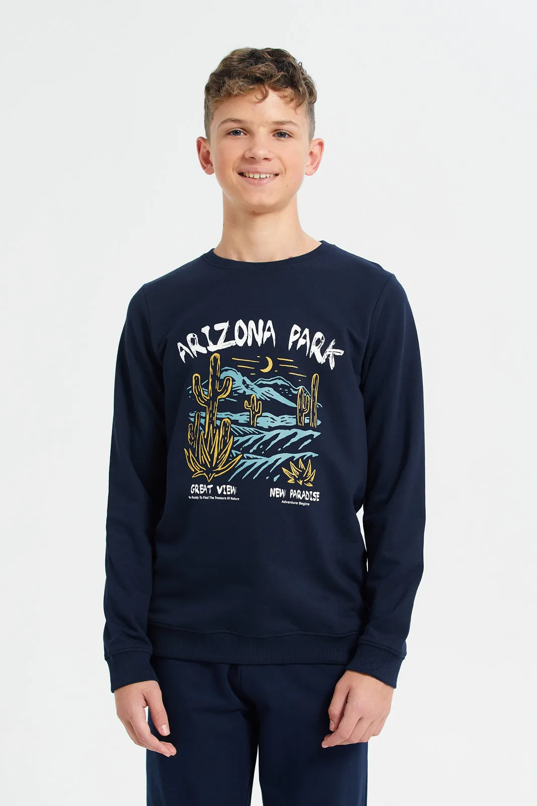 Navy Graphic Sweatshirt