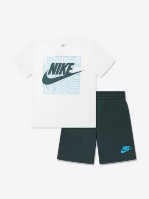 Nike Boys NSW Club Shorts Set in Green