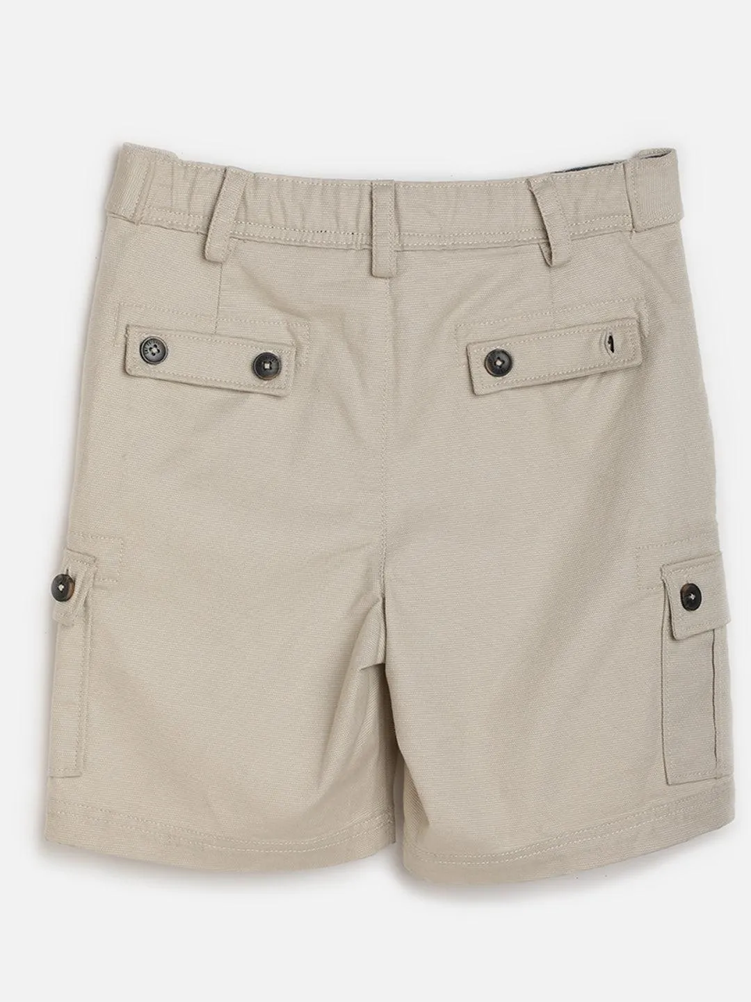 One Friday Beige Solid Shorts