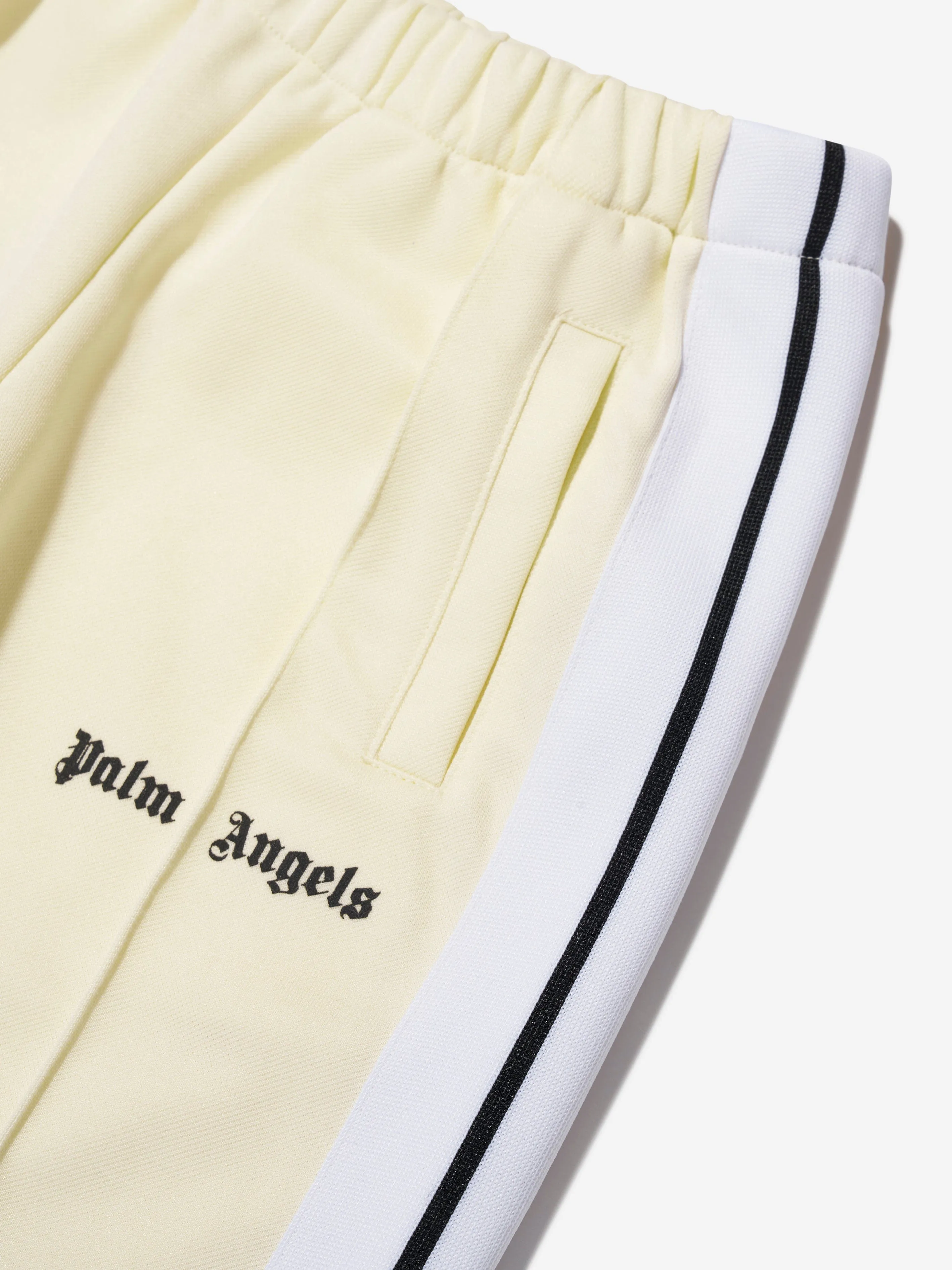 Palm Angels Boys Colourblock Camo Track Pants in White