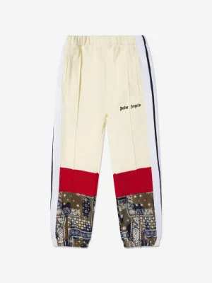 Palm Angels Boys Colourblock Camo Track Pants in White