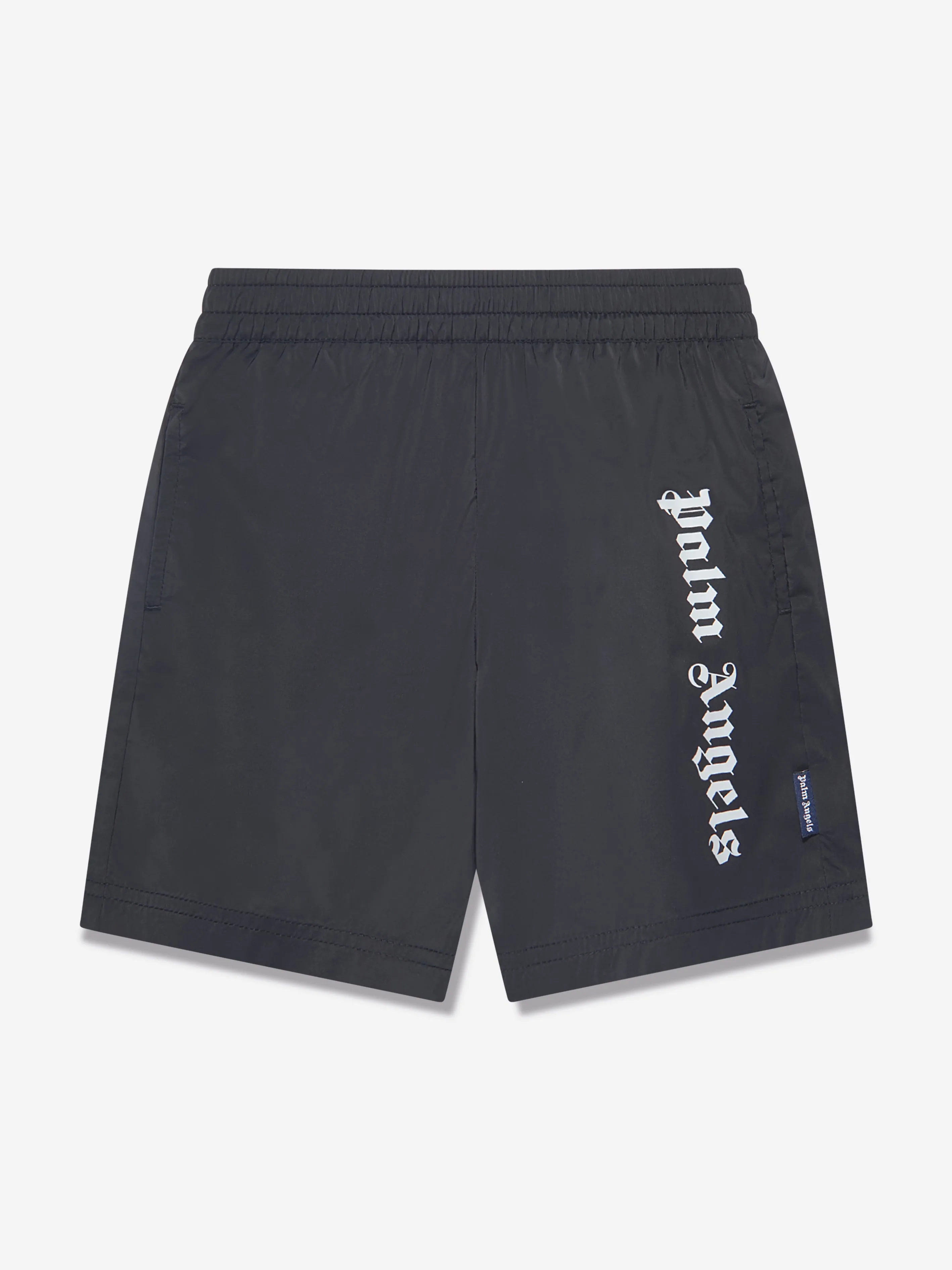 Palm Angels Boys Overlogo Swim Shorts in Black