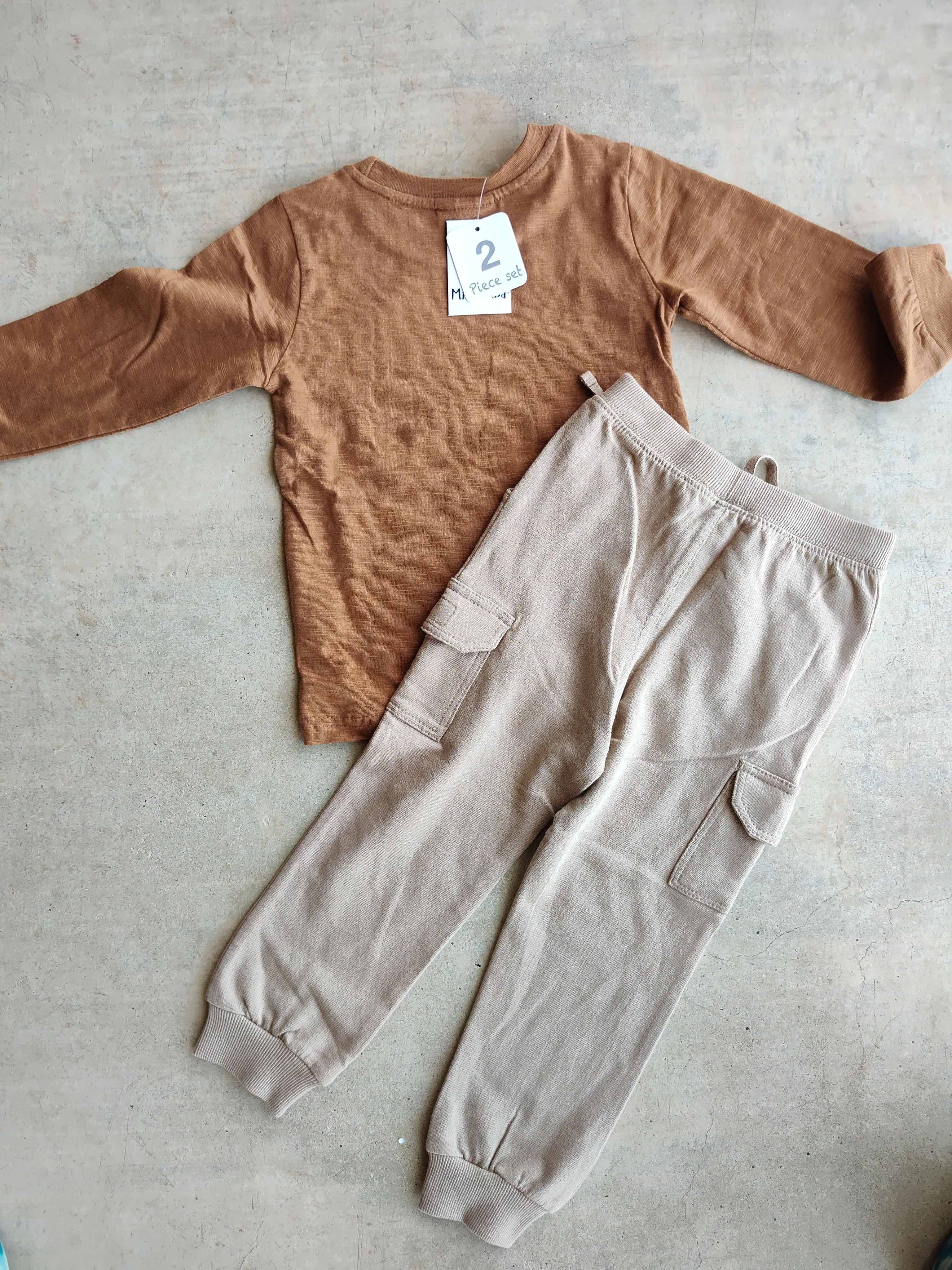 "Happy Camper" Two Piece Cargo Jogger Set