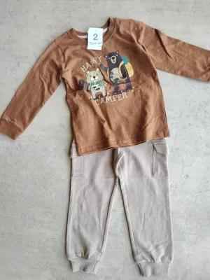 "Happy Camper" Two Piece Cargo Jogger Set