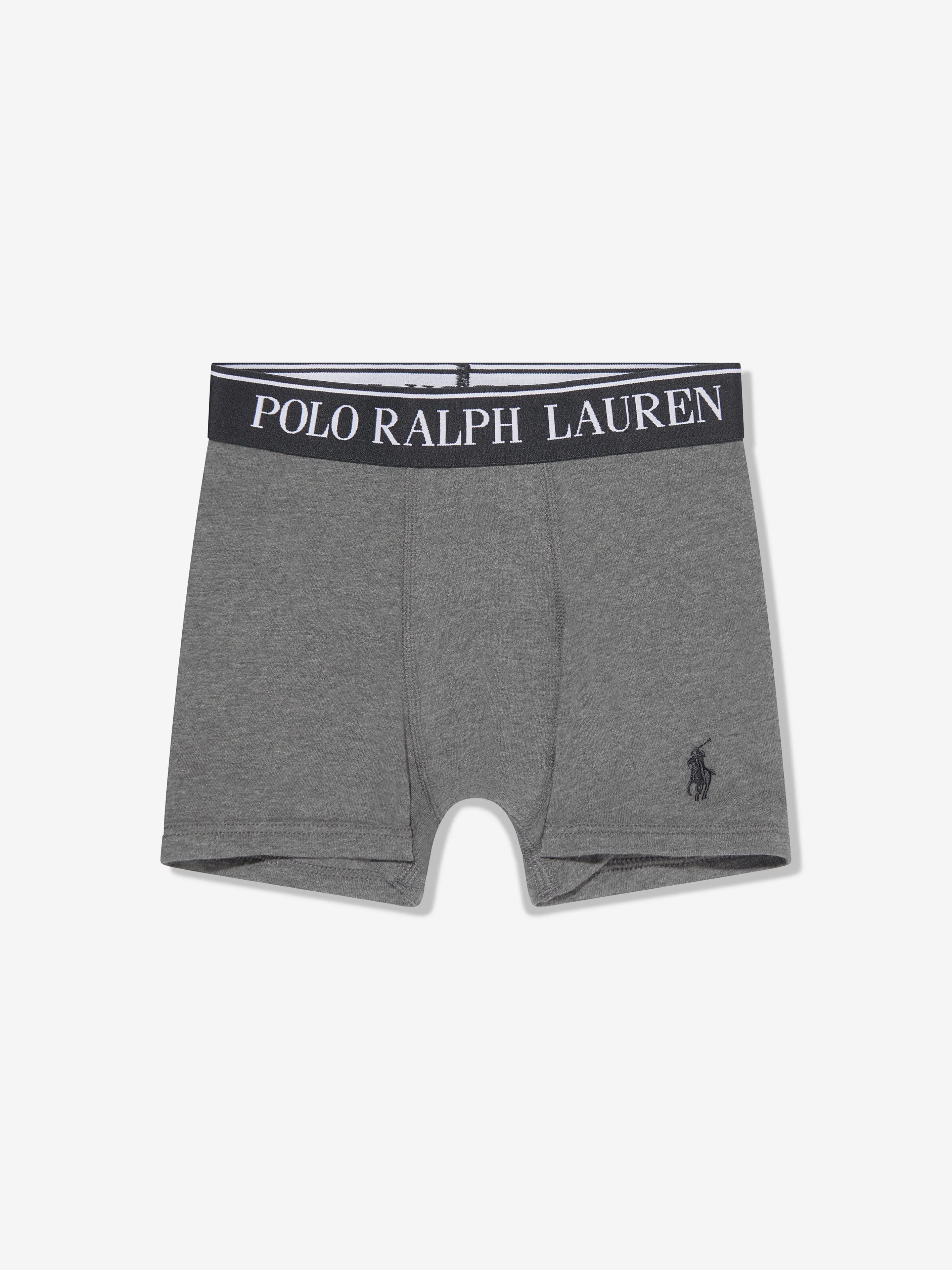 Ralph Lauren Boys 5 Pack Boxer Shorts Set in Grey