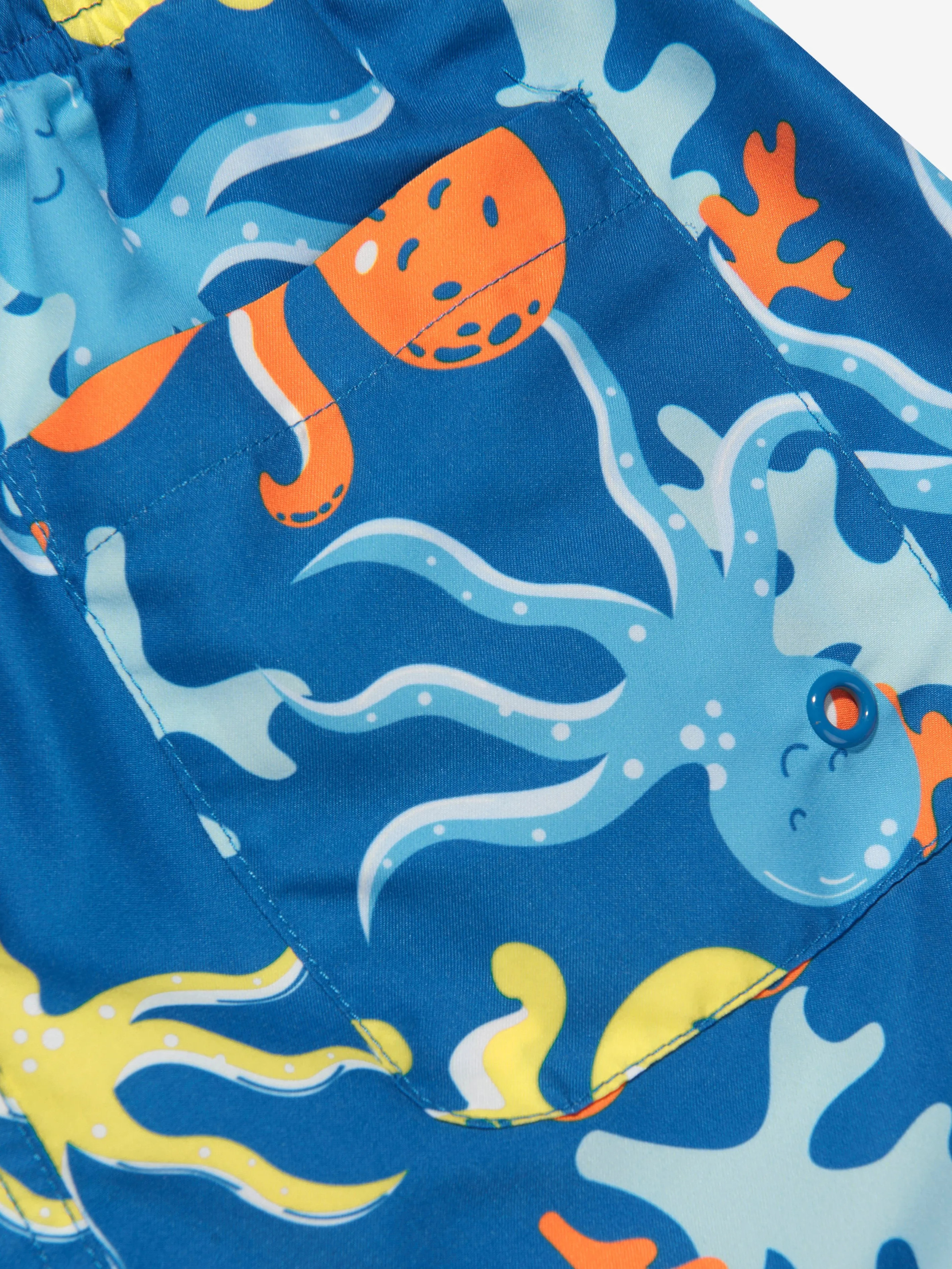 Soli Swim Boys Octopus Swim Shorts (UPF50 ) in Blue