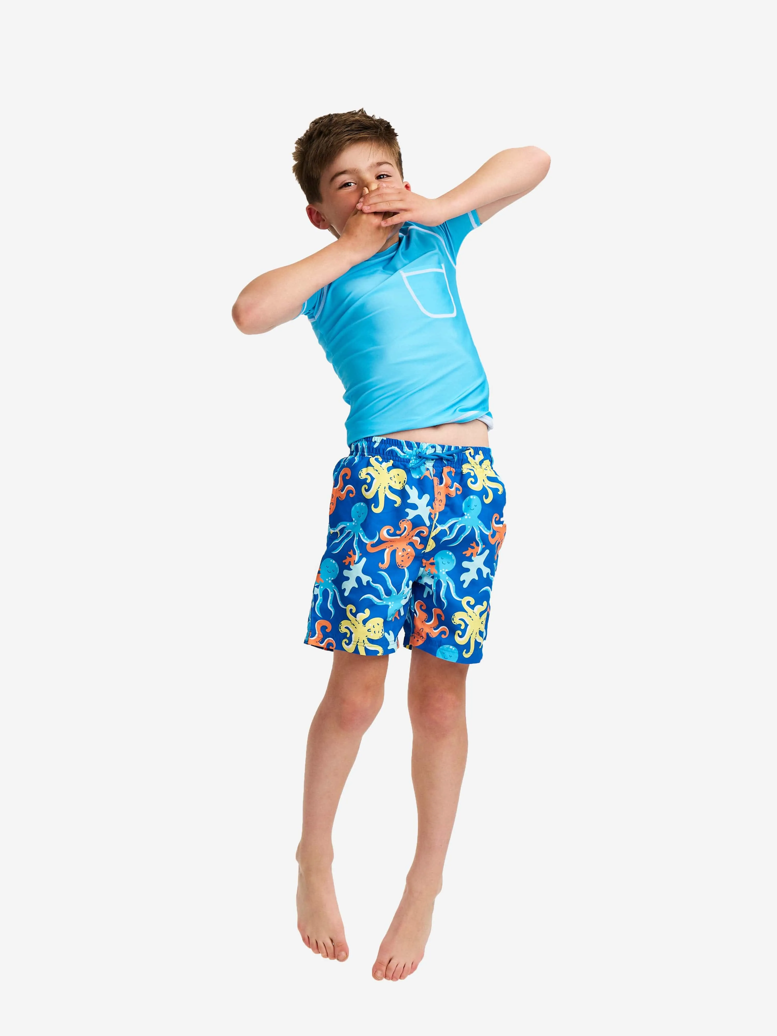 Soli Swim Boys Octopus Swim Shorts (UPF50 ) in Blue