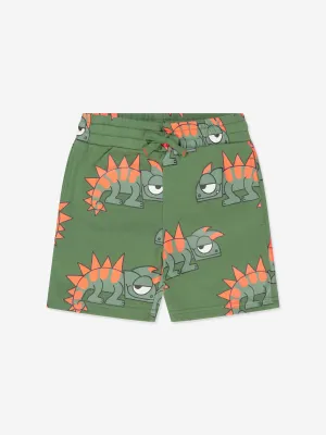 Stella McCartney Boys Lizard Jersey Shorts in Green