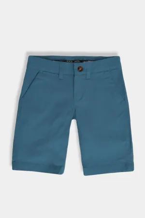 Teal Denim Kids Cycling Shorts