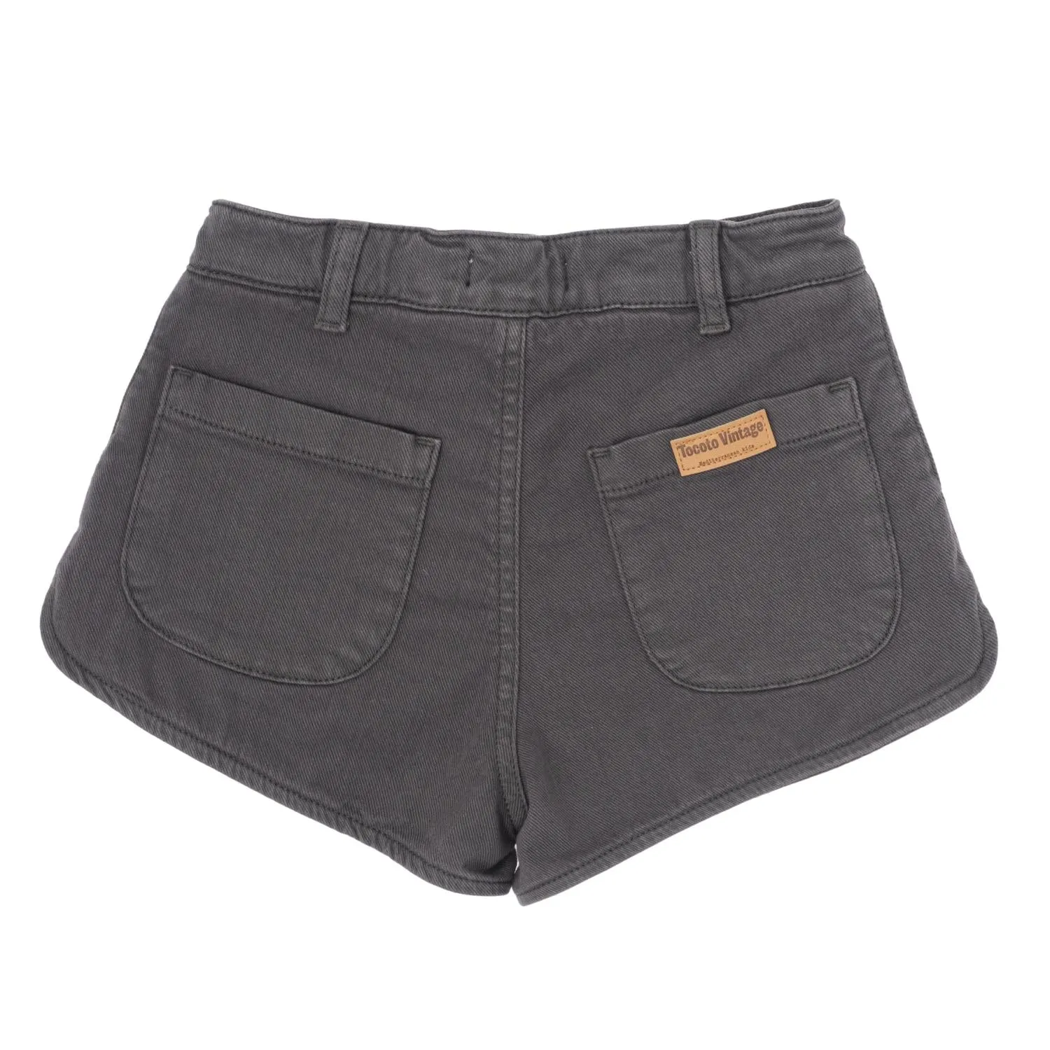 TOC Grey Denim Shorty Shorts