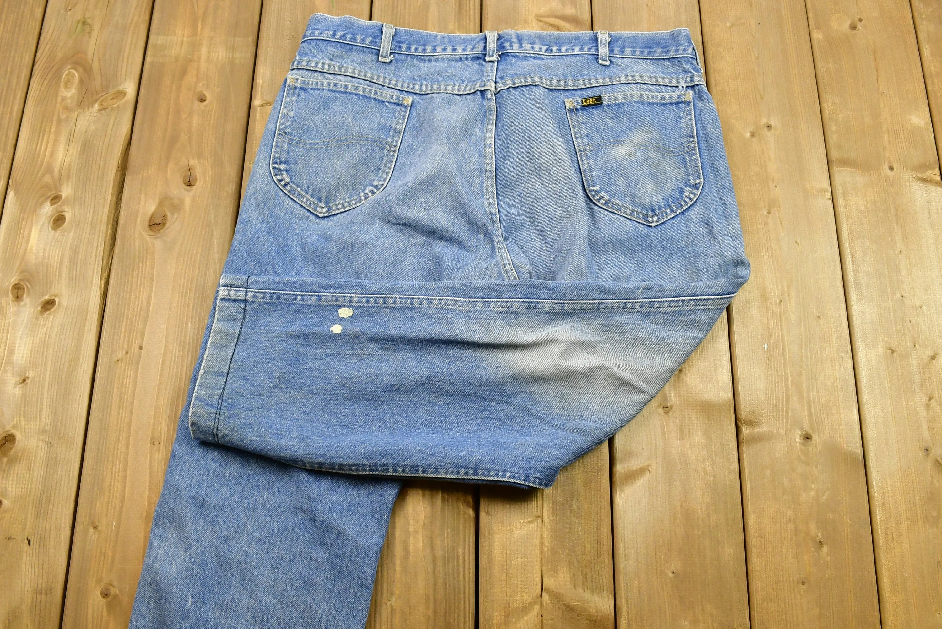 Vintage 1990s LEE Light Washed Distressed Jeans