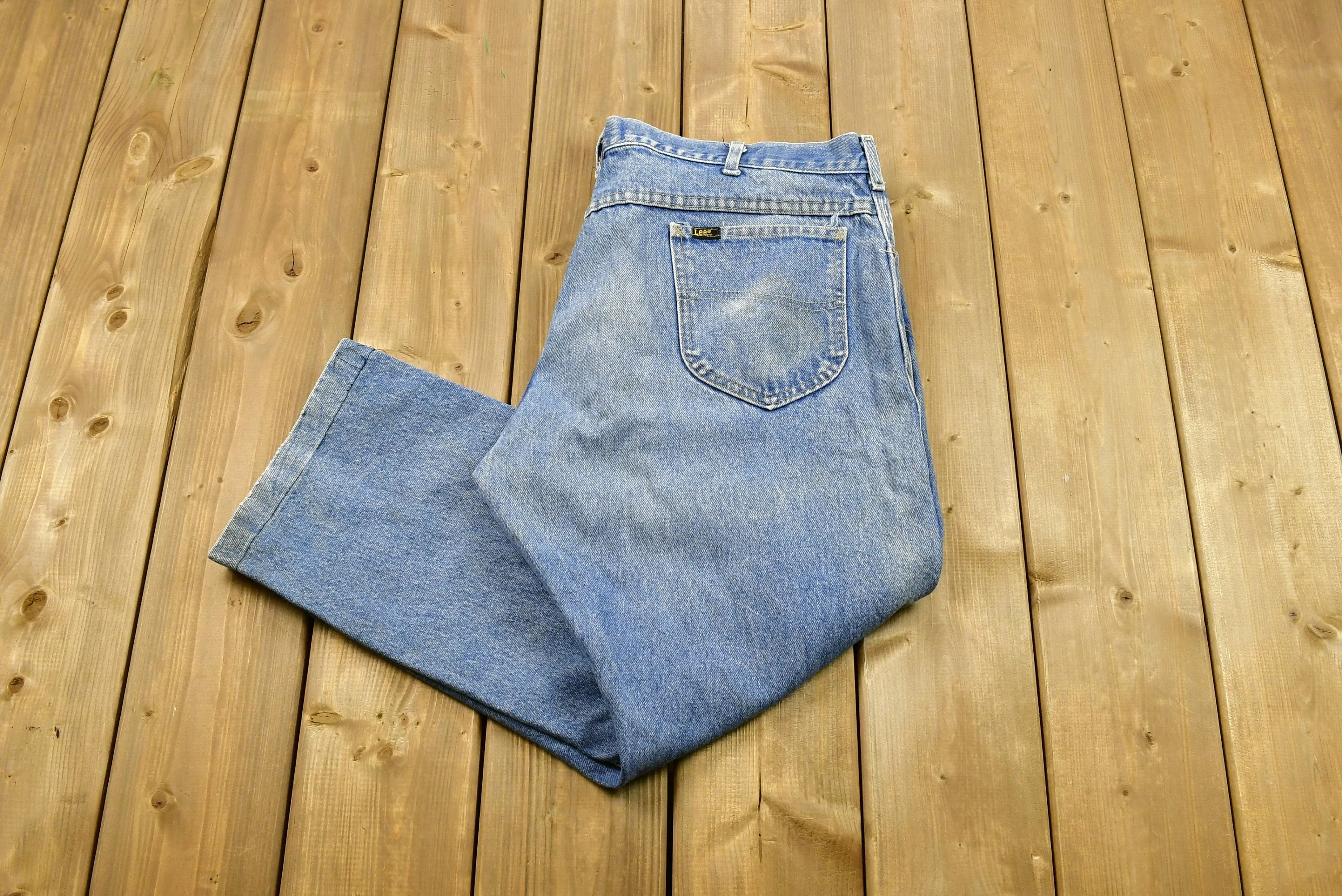 Vintage 1990s LEE Light Washed Distressed Jeans