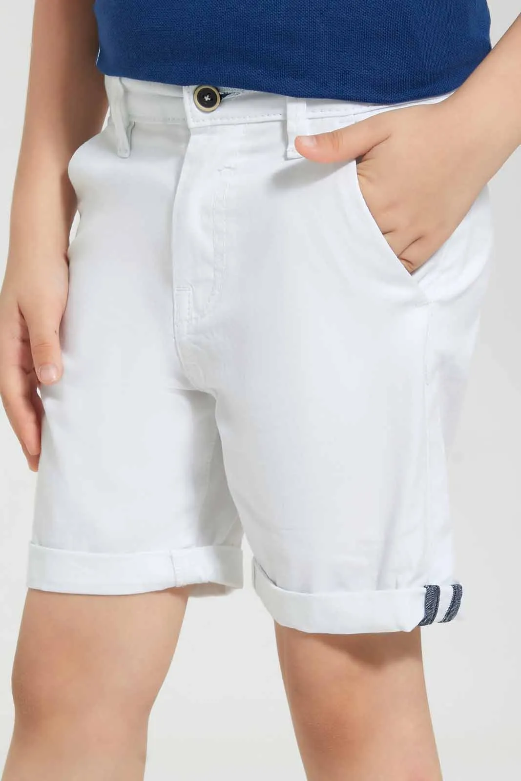 White Chino Short