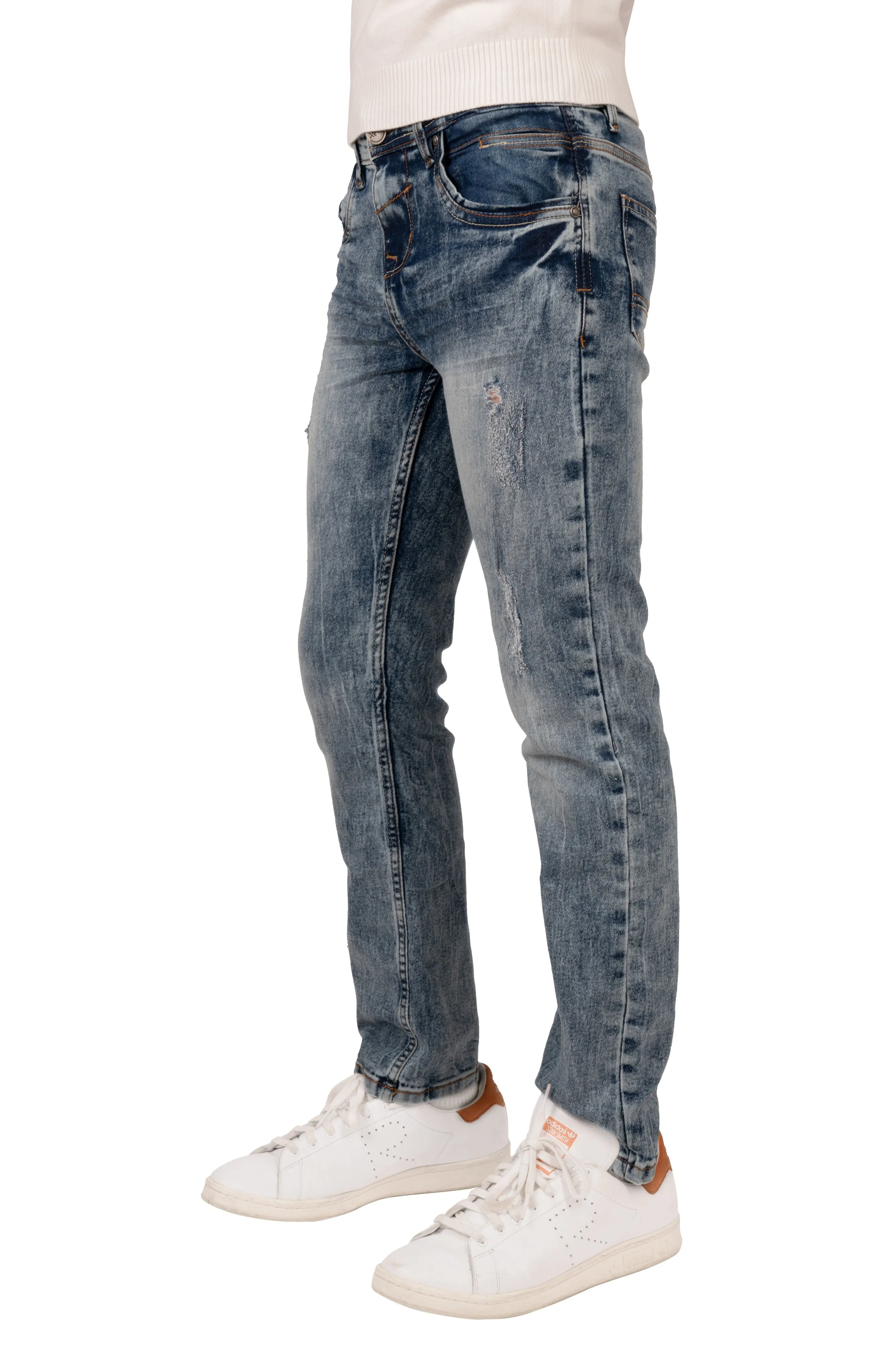 X RAY Kid's Slim Fit Distressed Denim Pants